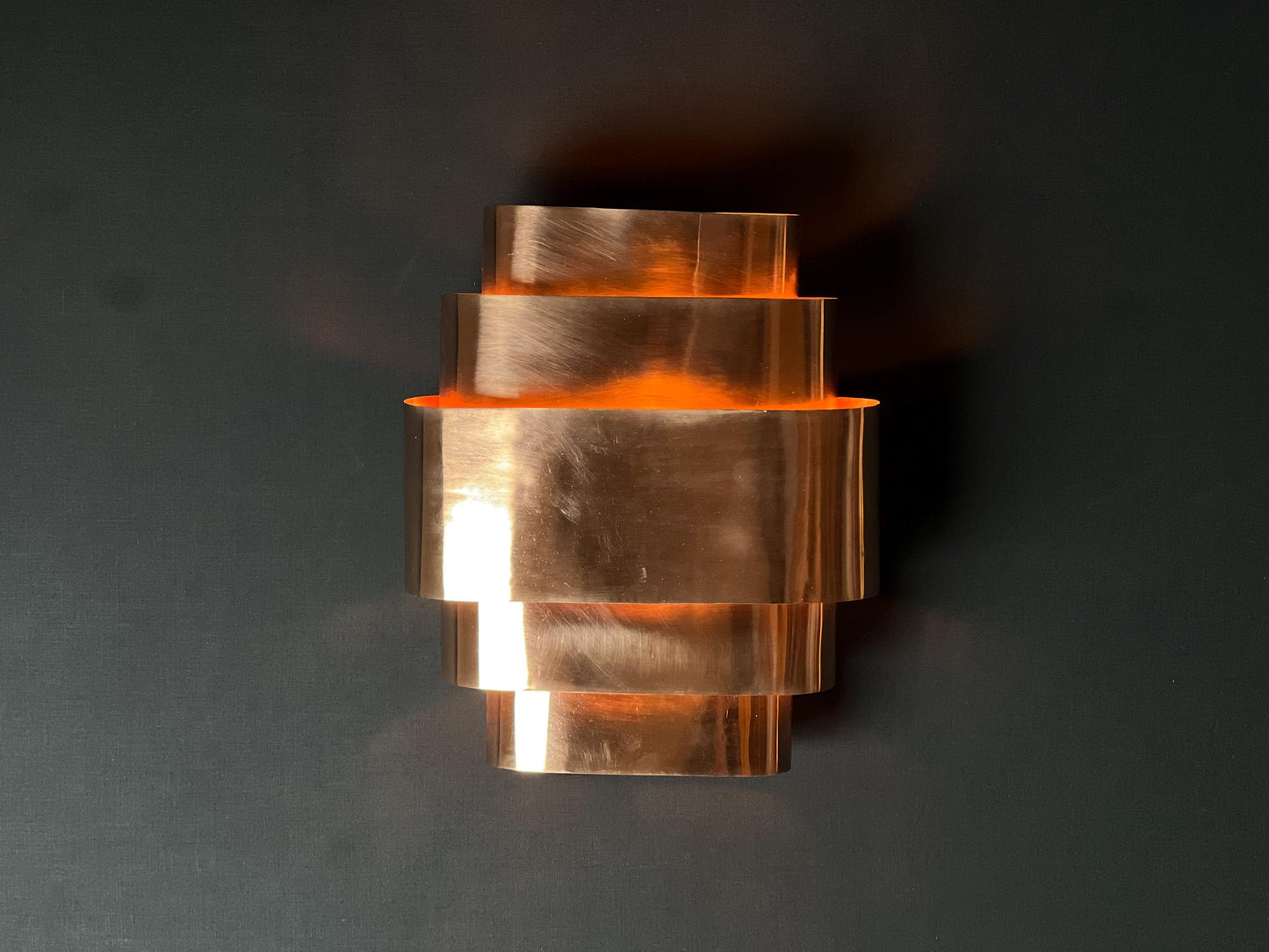 Handmade Brass Art Deco Wall Sconce: Geometric Light Fixture