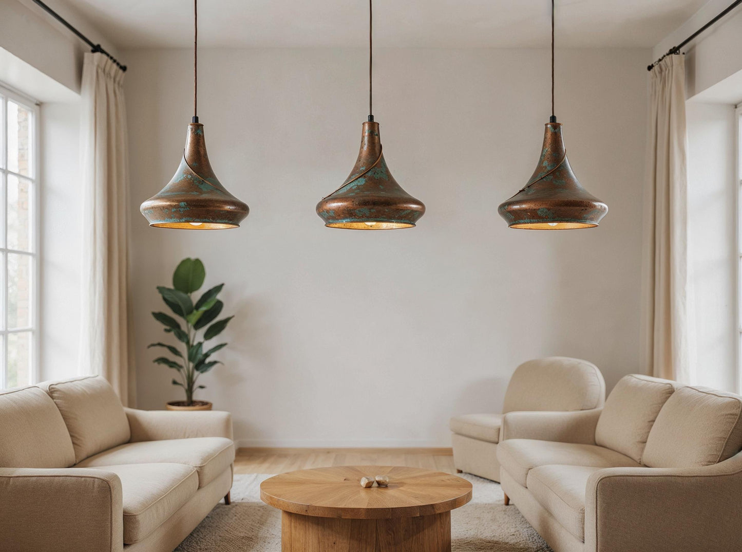 Handmade Moroccan Copper Pendant Light: Swirl Dome Rustic Chandelier