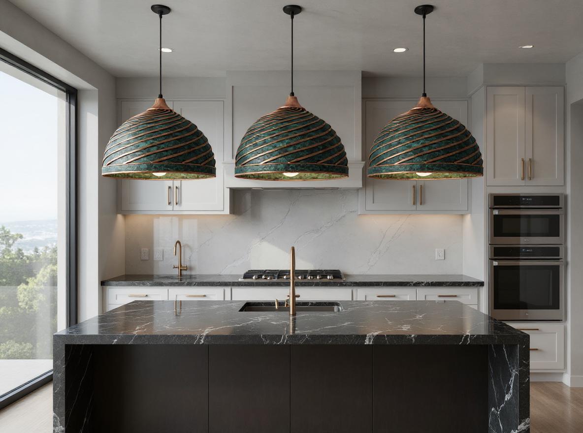 Handmade Green Patina Copper Pendant Light: Moroccan Boho Lighting