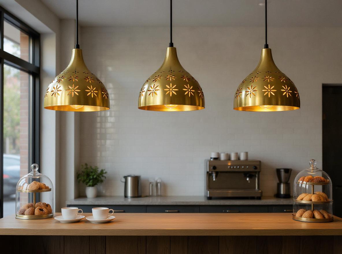 Handmade Brass Dome Pendant Light: Moroccan Floral Ceiling Fixture