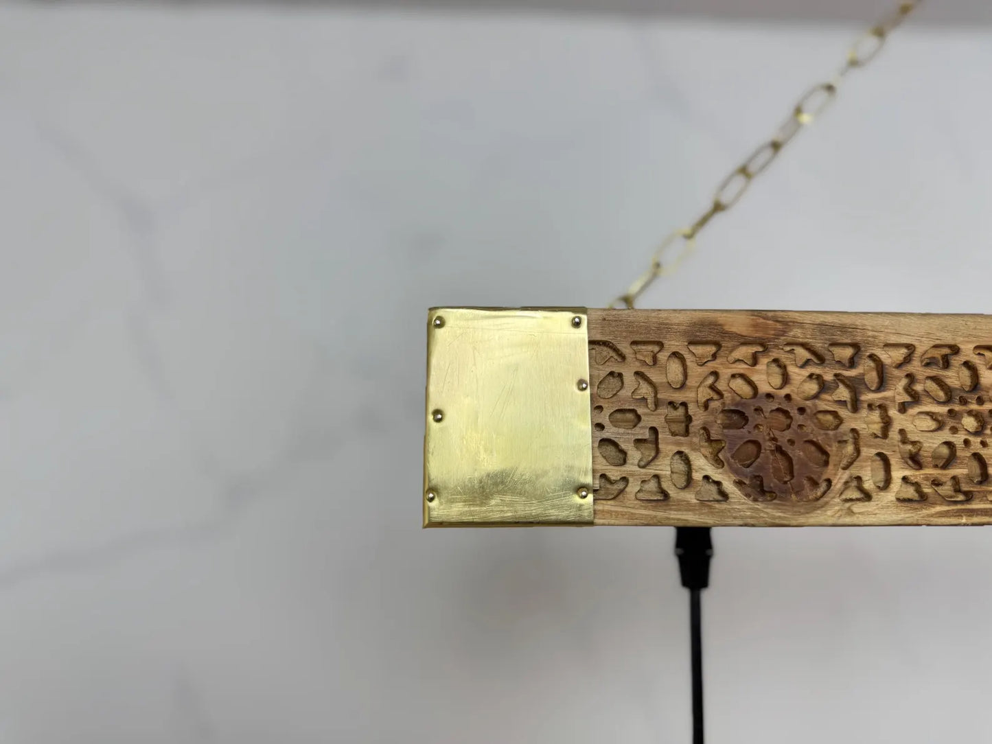 Rustic Copper Pendant Light with Green Patina