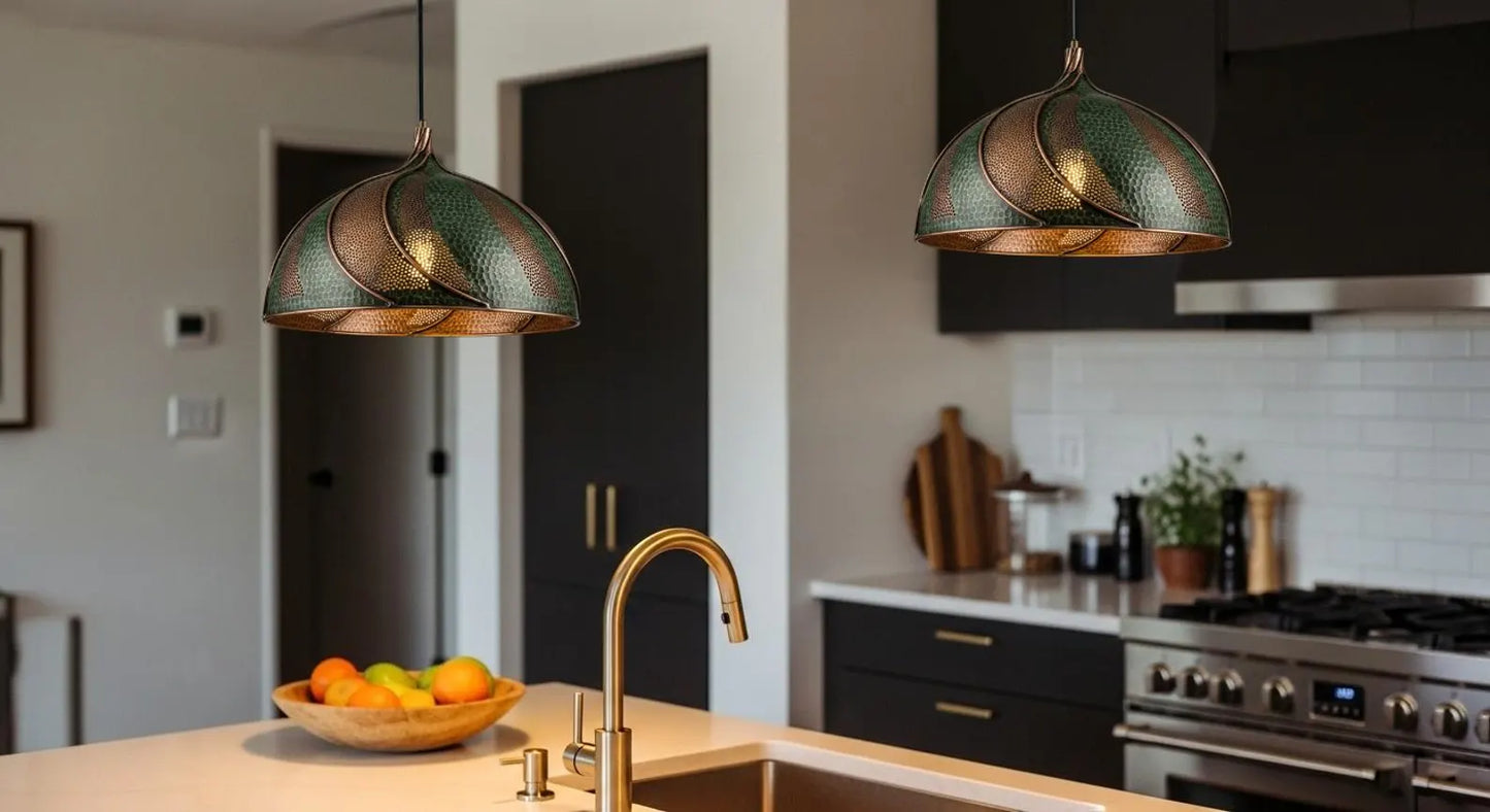 Handcrafted Hammered Ceiling Lamp