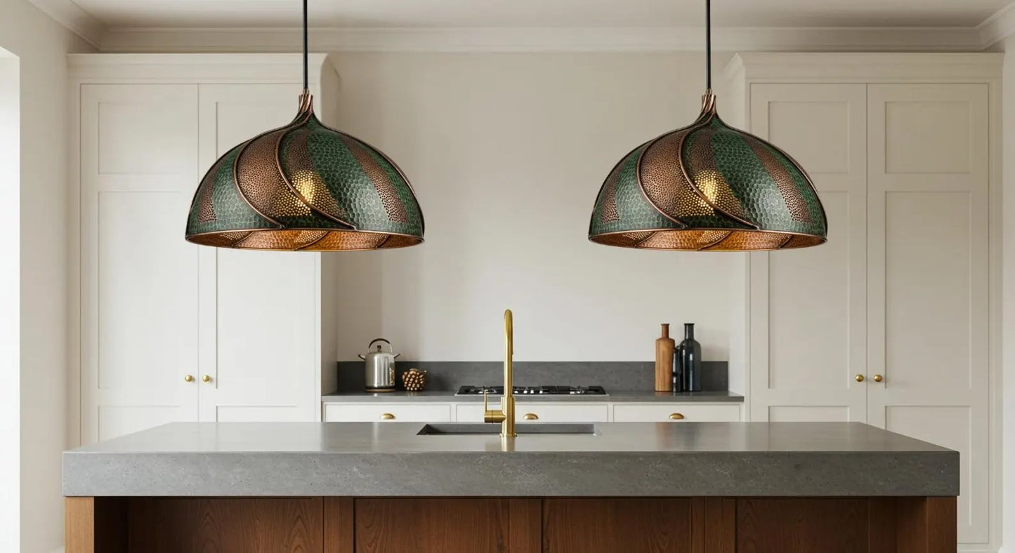 Handcrafted Hammered Ceiling Lamp