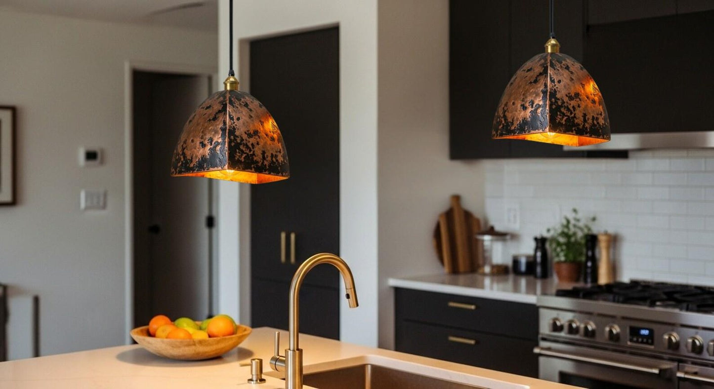 Rustic Industrial Kitchen Lighting