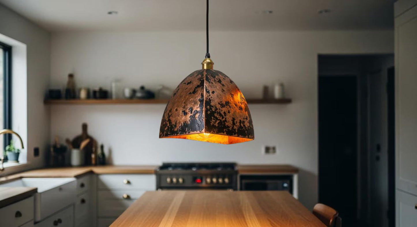Rustic Industrial Kitchen Lighting
