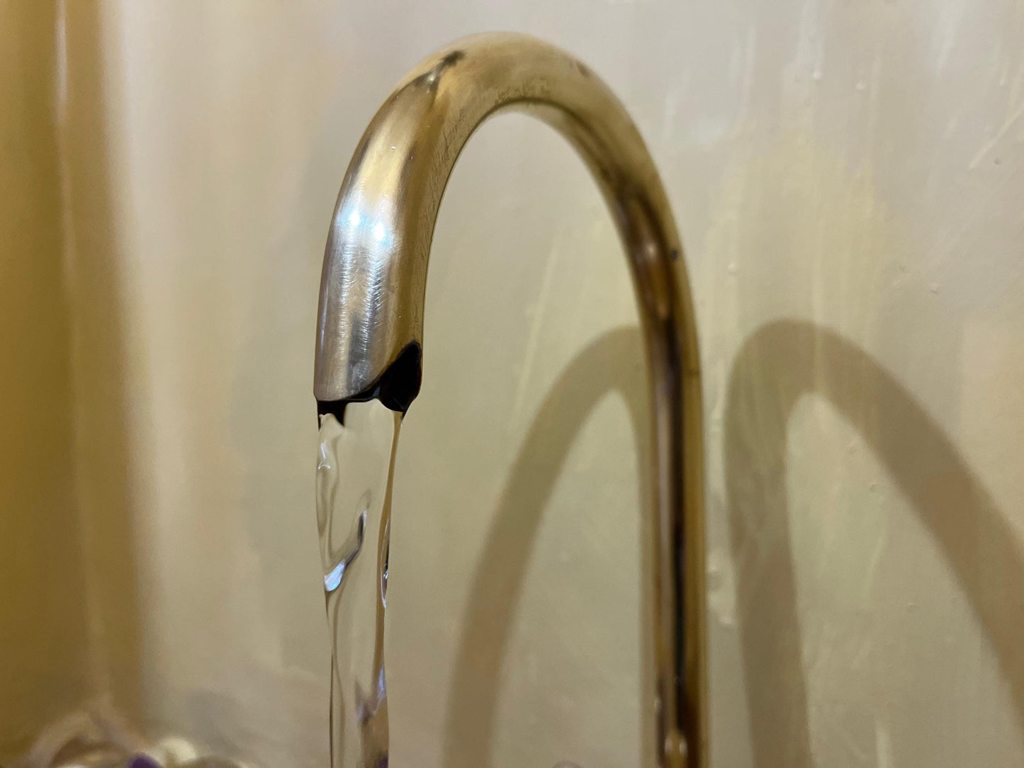 Hand Hammered Brass Vessel Sink with Vintage Faucet: Artisan Bathroom Basin