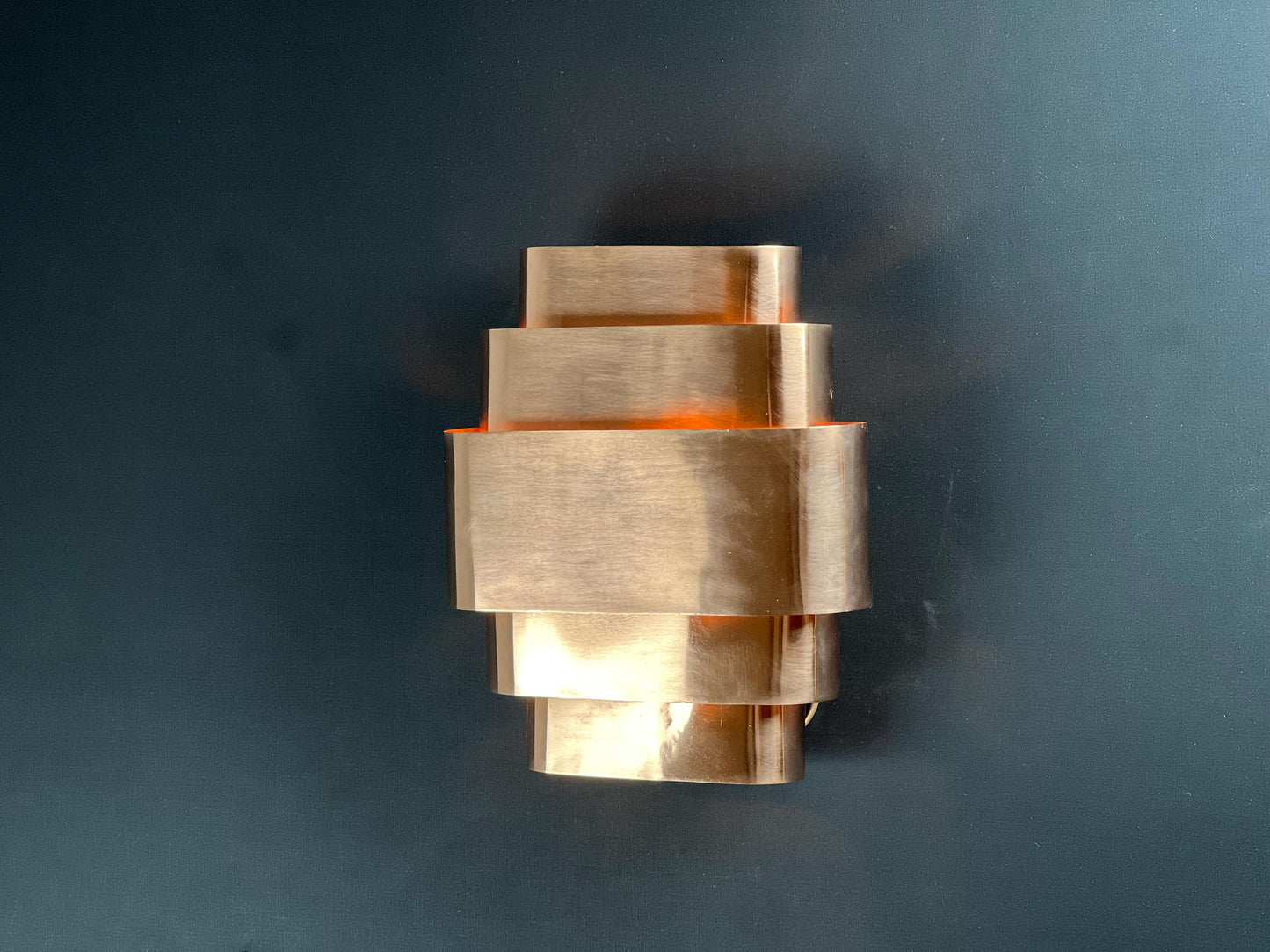Handmade Brass Art Deco Wall Sconce: Geometric Light Fixture