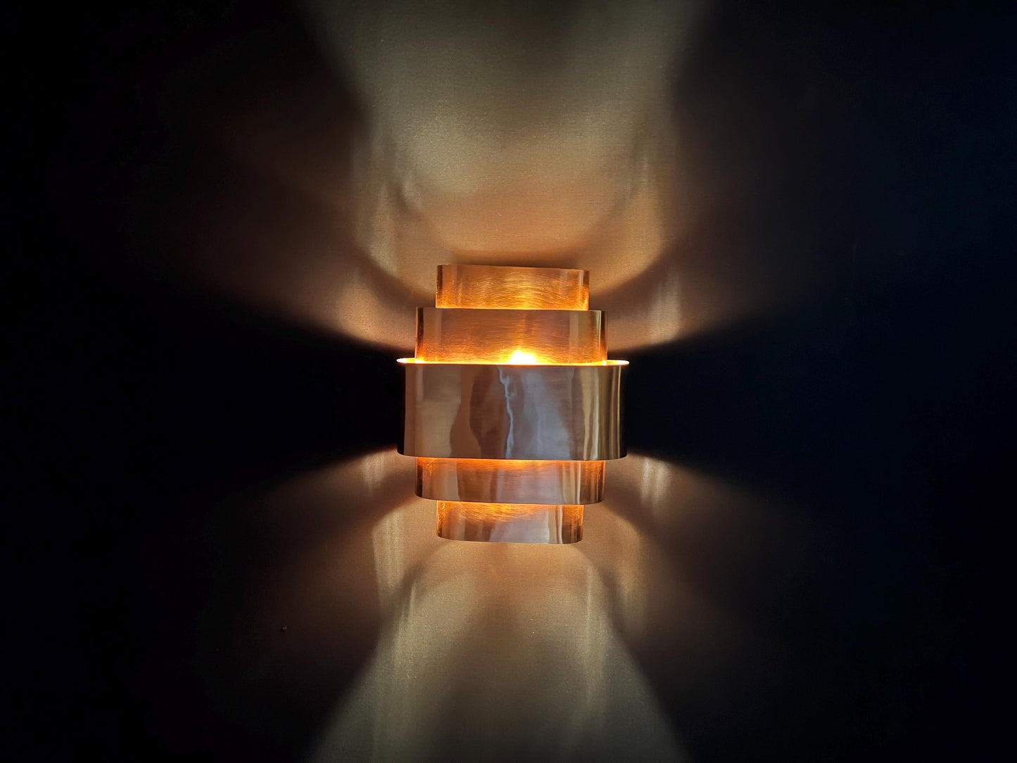 Handmade Brass Art Deco Wall Sconce: Geometric Light Fixture