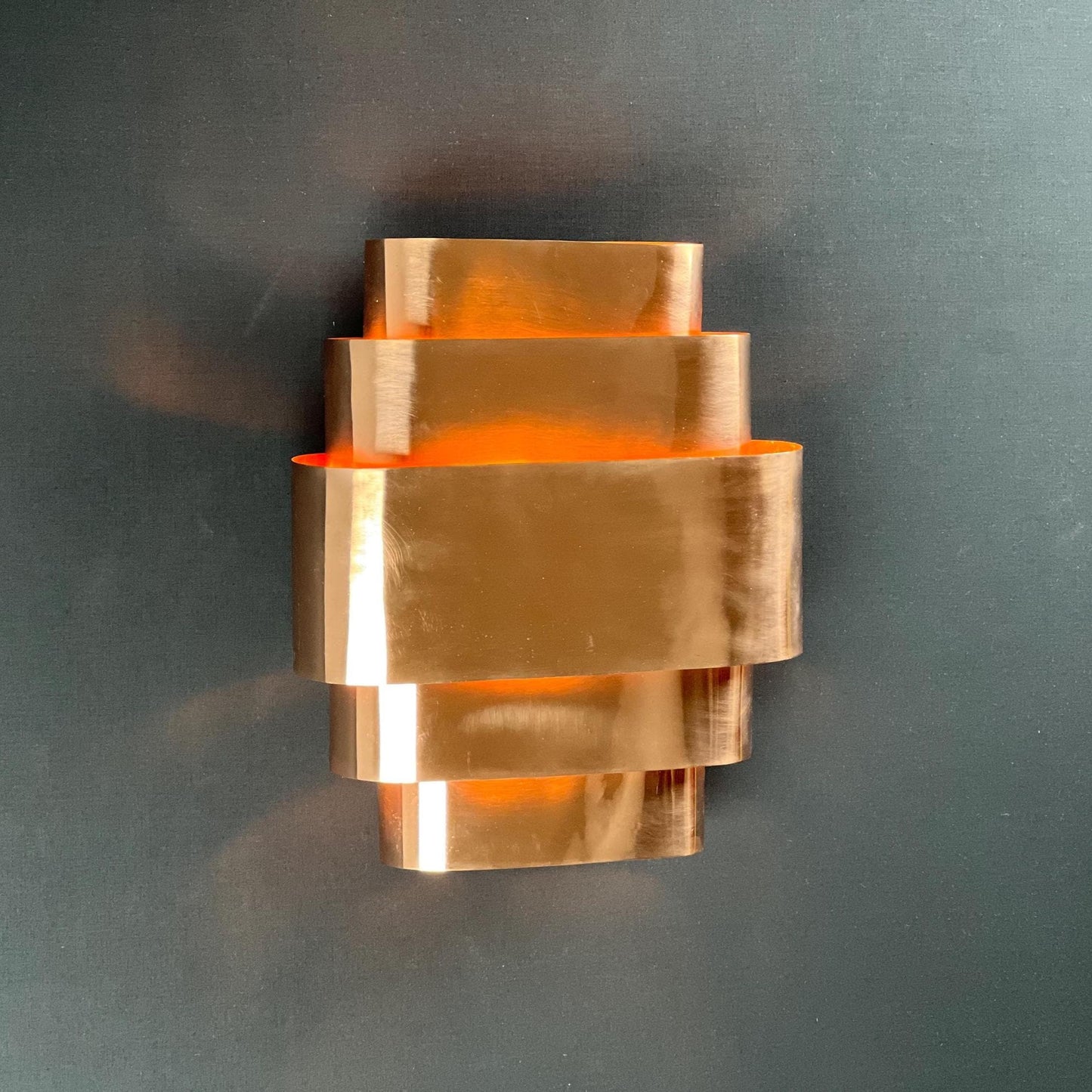 Handmade Brass Art Deco Wall Sconce: Geometric Light Fixture