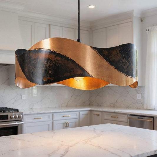 Handmade Hammered Copper Pendant Light: Moroccan Kitchen Island Lighting