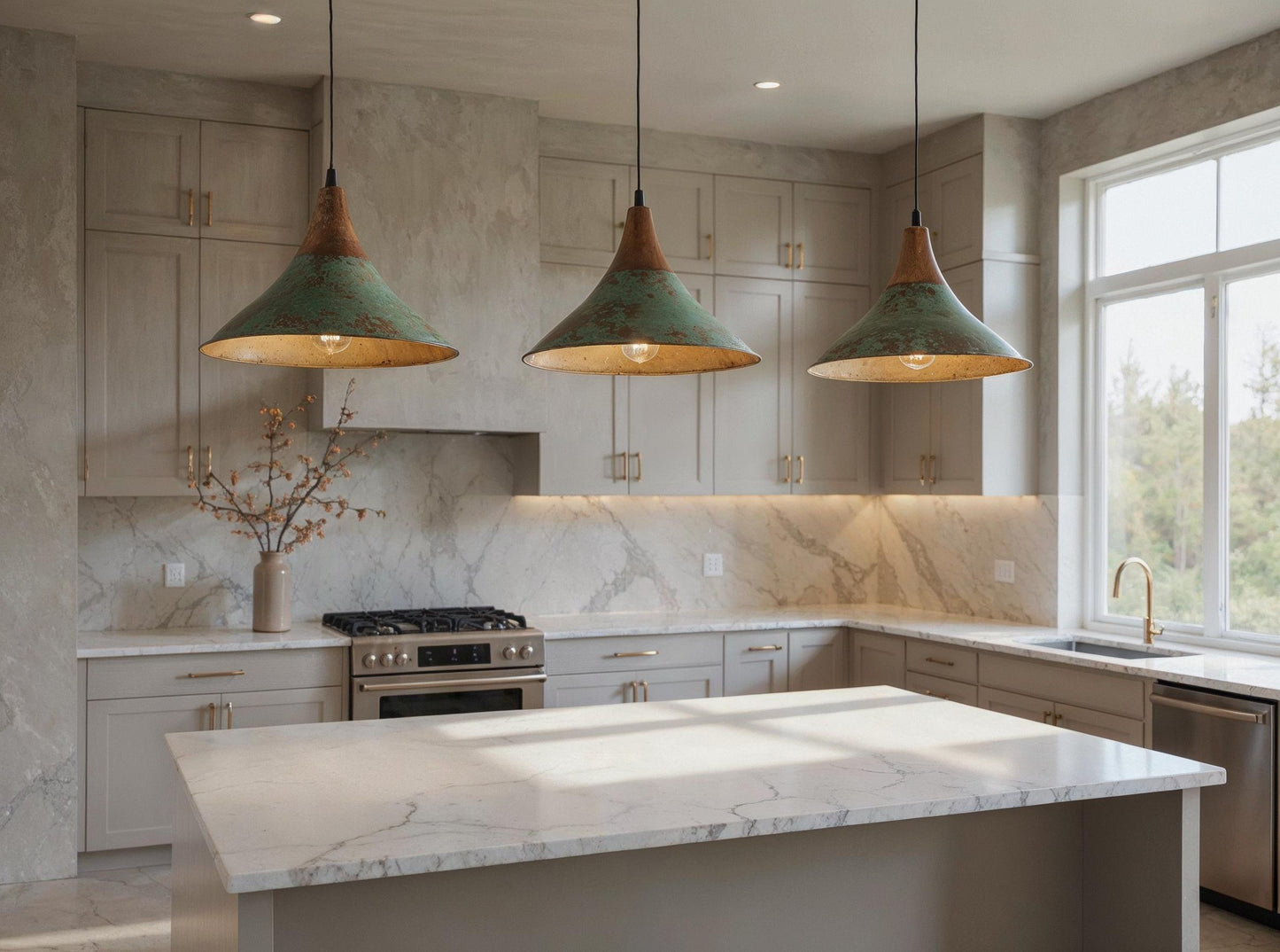 Handmade Moroccan Copper Pendant Light: Rustic Brass Interior