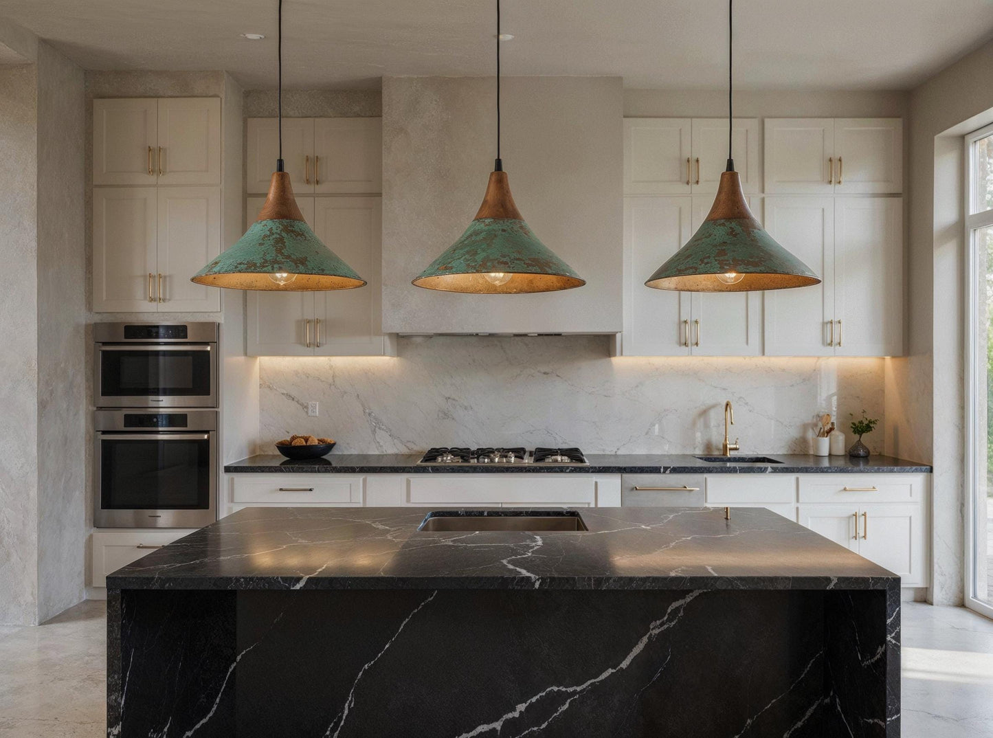 Handmade Moroccan Copper Pendant Light: Rustic Brass Interior