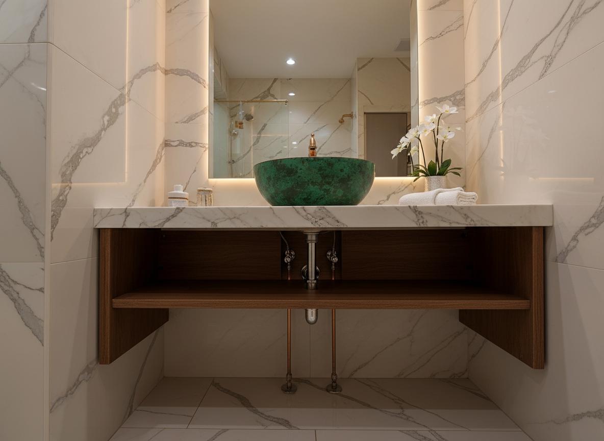 Handmade Green Patina Copper Sink: Moroccan Hammered Vessel Basin