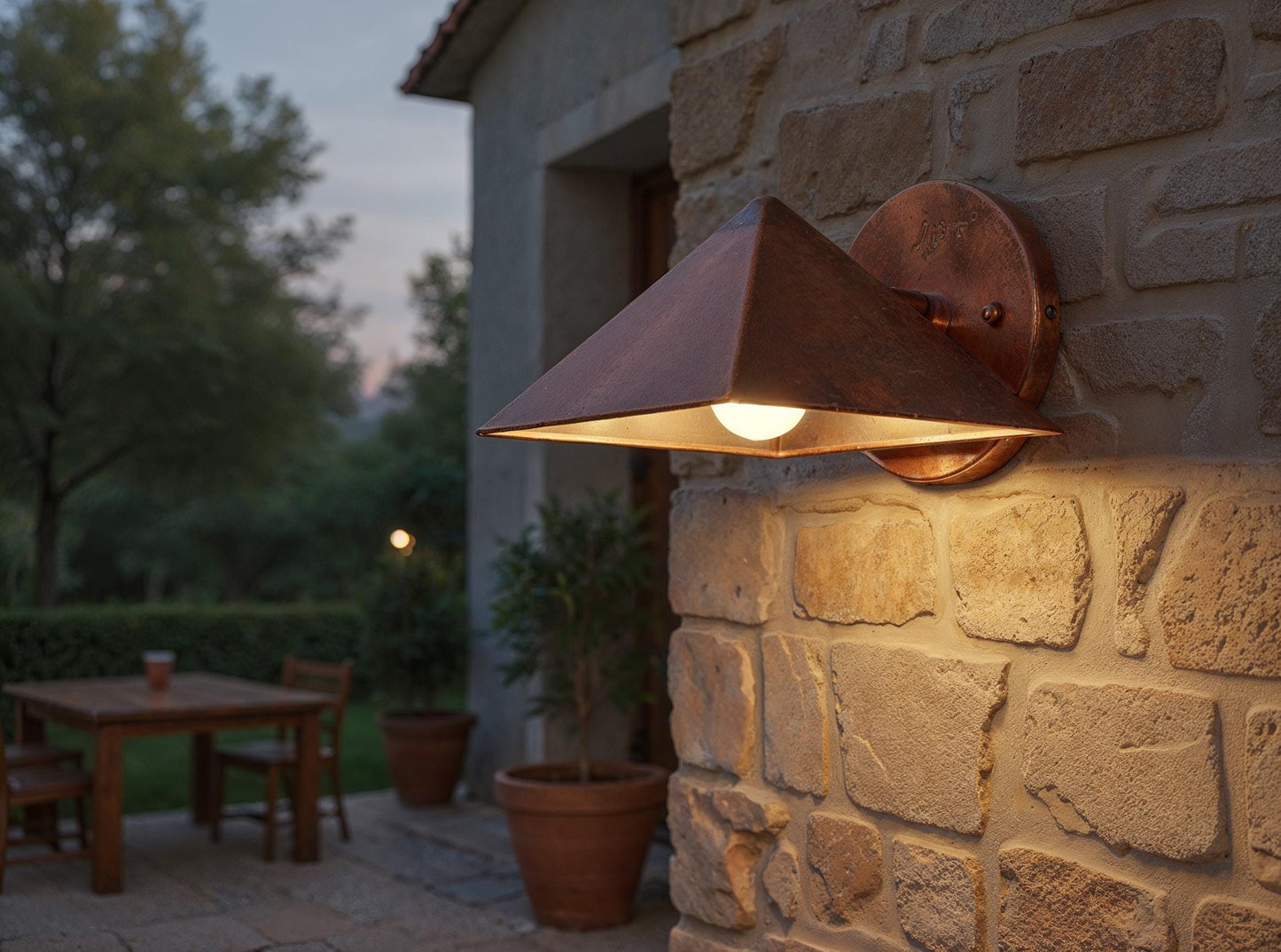 Handmade Copper Wall Sconce: Patina Moroccan Light with Square Cutouts