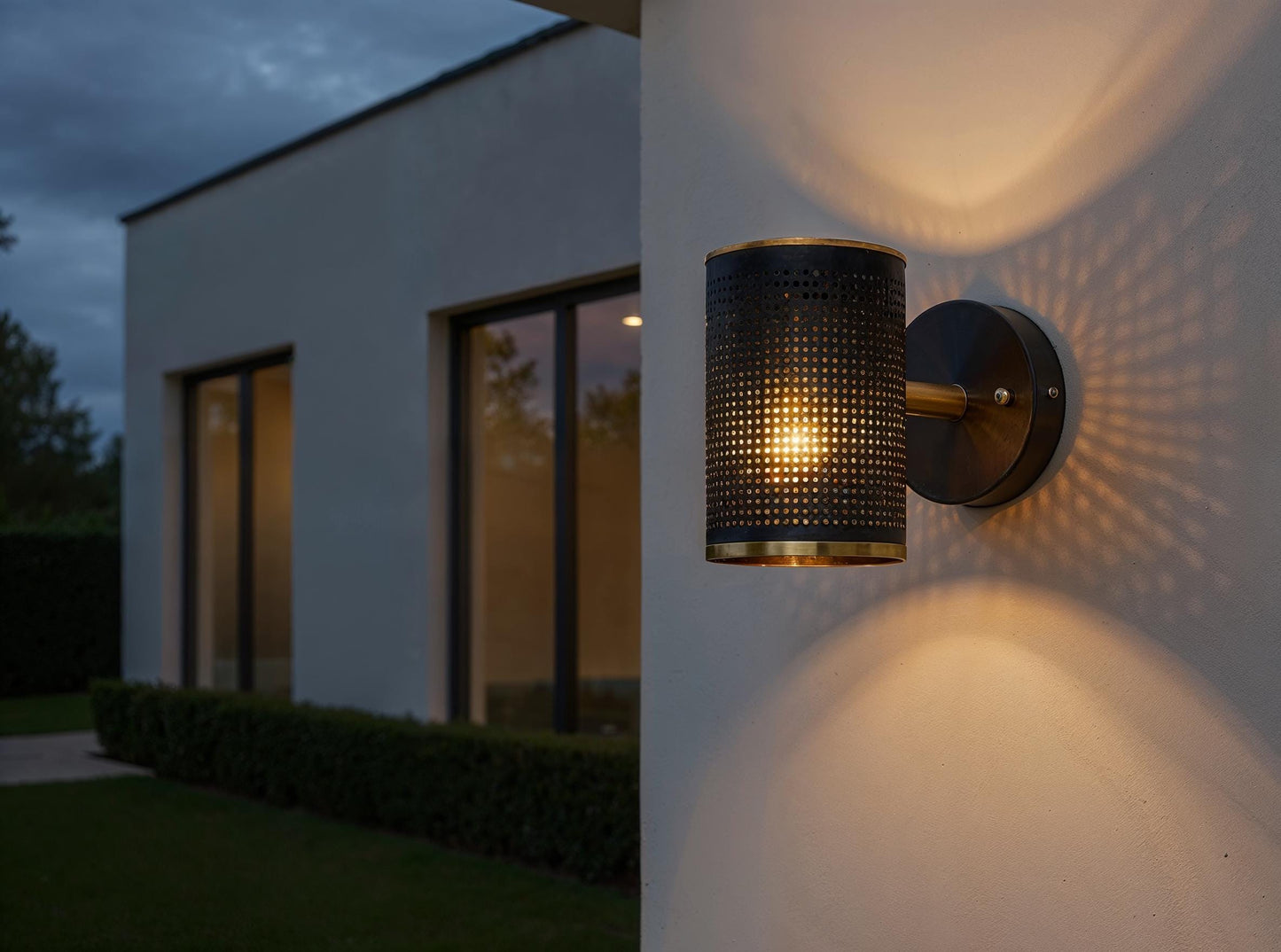 Hammered Copper Wall Sconce: Moroccan Cylinder Light