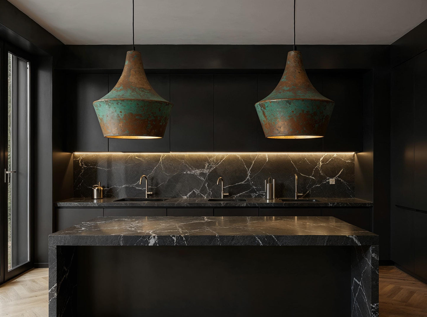 Handmade Moroccan Copper Pendant Light: Patina Rustic Dome Lamp