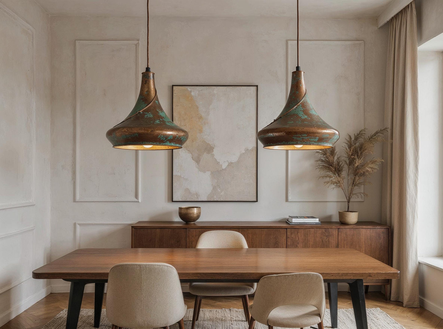 Handmade Moroccan Copper Pendant Light: Swirl Dome Rustic Chandelier