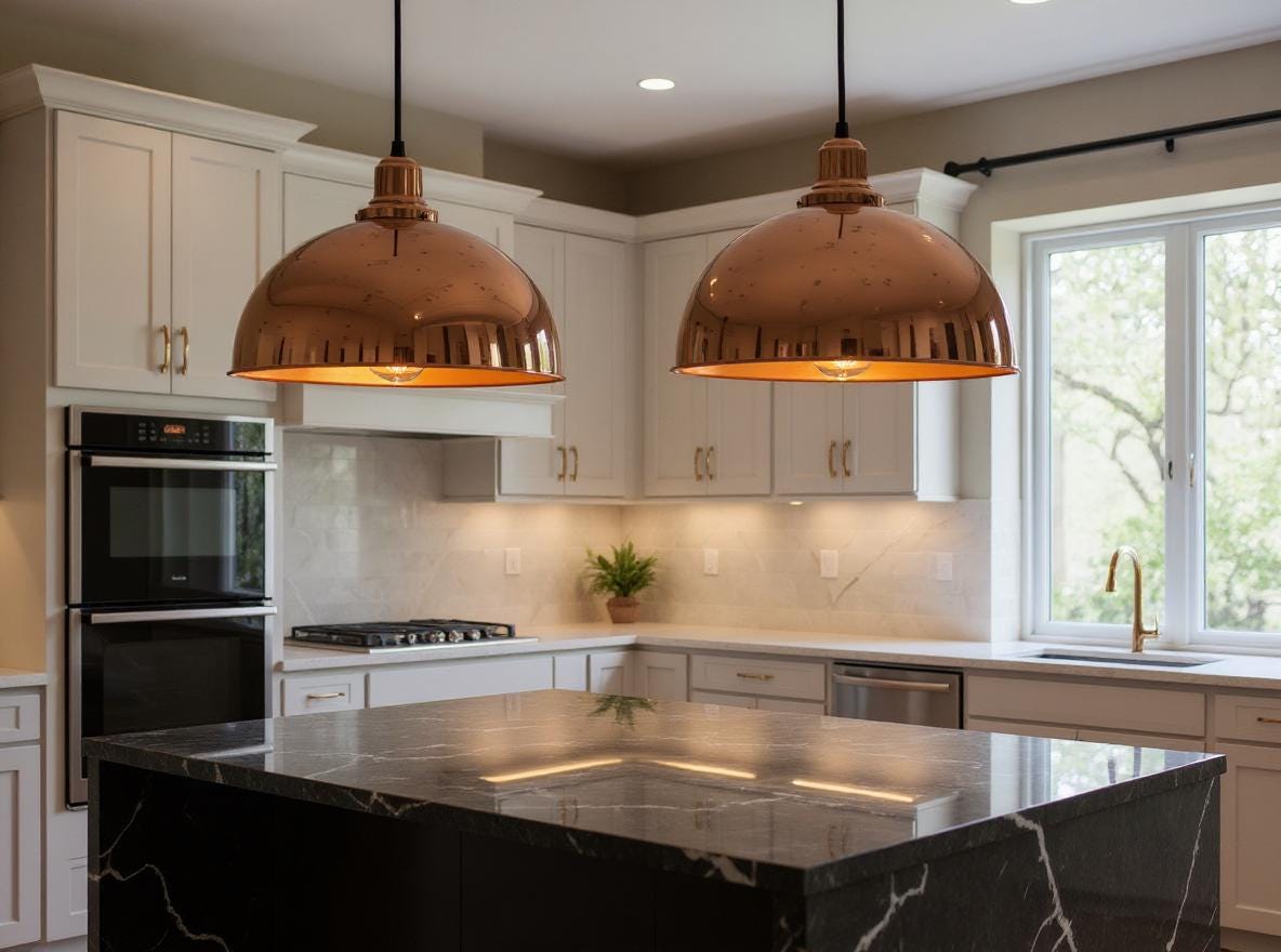 Handmade Polished Copper Dome Pendant Light: Moroccan Style