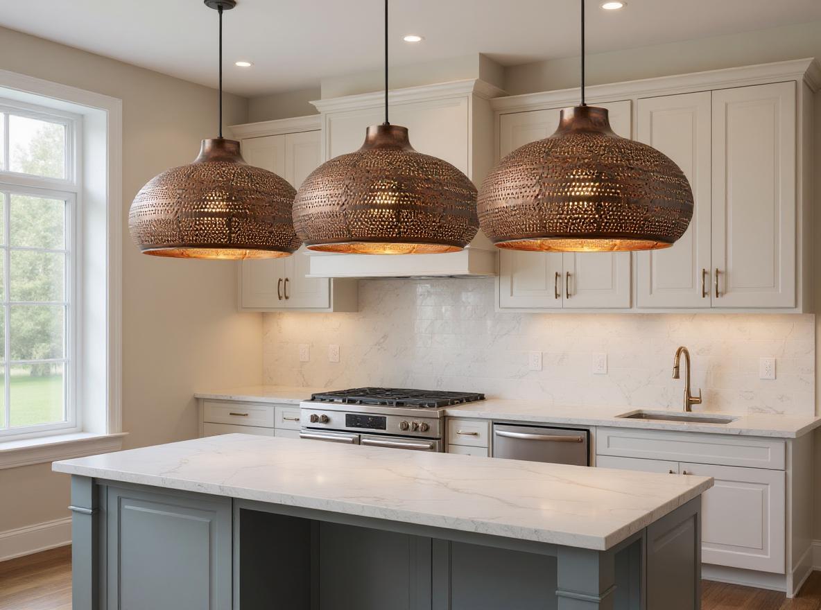 Handmade Brass Pendant Light – Hammered Dome Lamp in Brown Patina, Moroccan Ceiling Fixture for Living Room or Dining Area