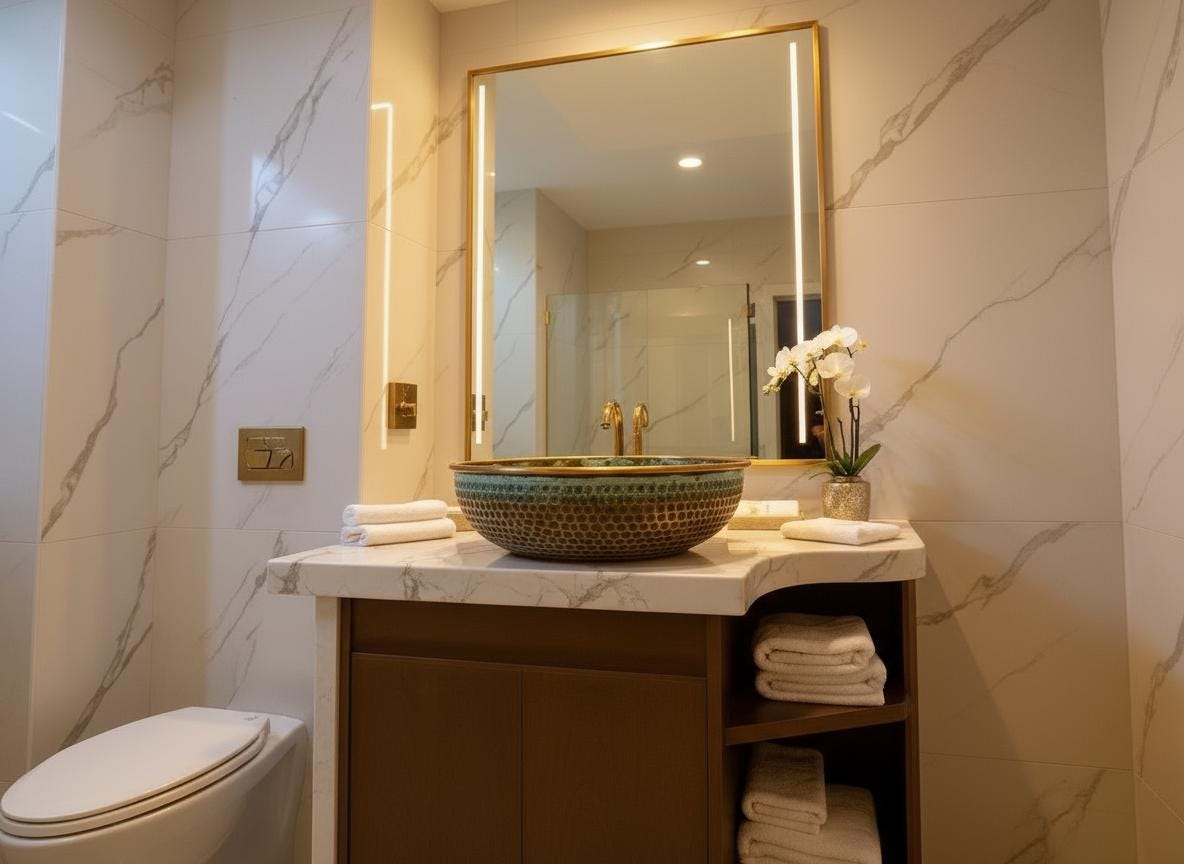 Handmade Green Patina Brass Sink – Moroccan Hammered Vessel Bowl